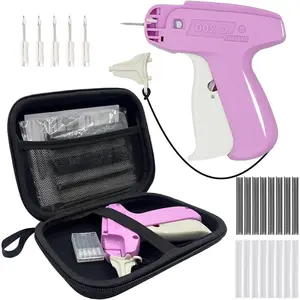 Liumai Mini Stitch Gun for Clothes - Quick Clothing Fixer - Handheld Fine Stitch Gun - Micro Tagging Gun Kit Includes 1000 Black Fasteners & 1000 White Fasteners, 6 Needle and Hard Case