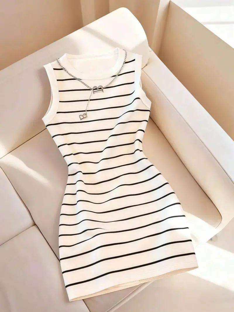 Shirt Dress Black And White Fitted Dress Dress White And Black Striped Yes  To The Dress TikTok Shop