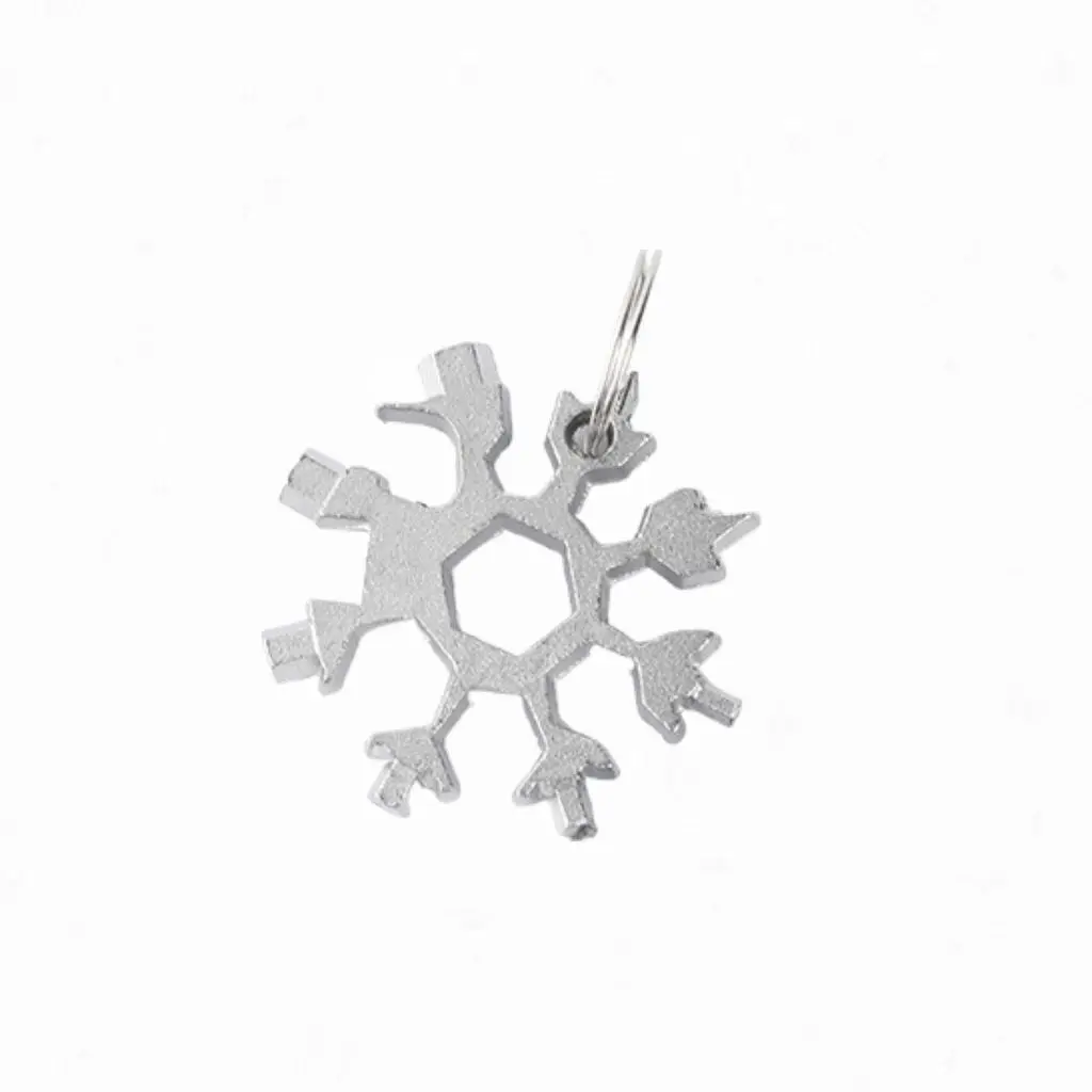 Portable Multi-Functional Snowflake Wrench, 18 in 1 Compact Hex Wrench for Versatile Use, Mini Snowflake Spanner for Easy Repairs