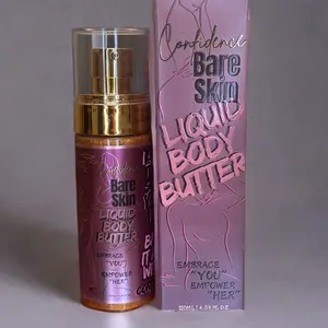 Bare Skin Liquid Body Butter with shimmer by Confidence Cosmetics “Rouge Radiance”scented 4fl