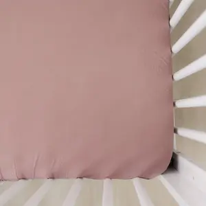 Dusty Rose Bamboo Stretch Crib Sheet