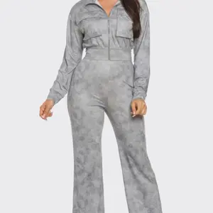 Set Gray Tie-Dye Top for Womenswear - Stylish and Comfortable