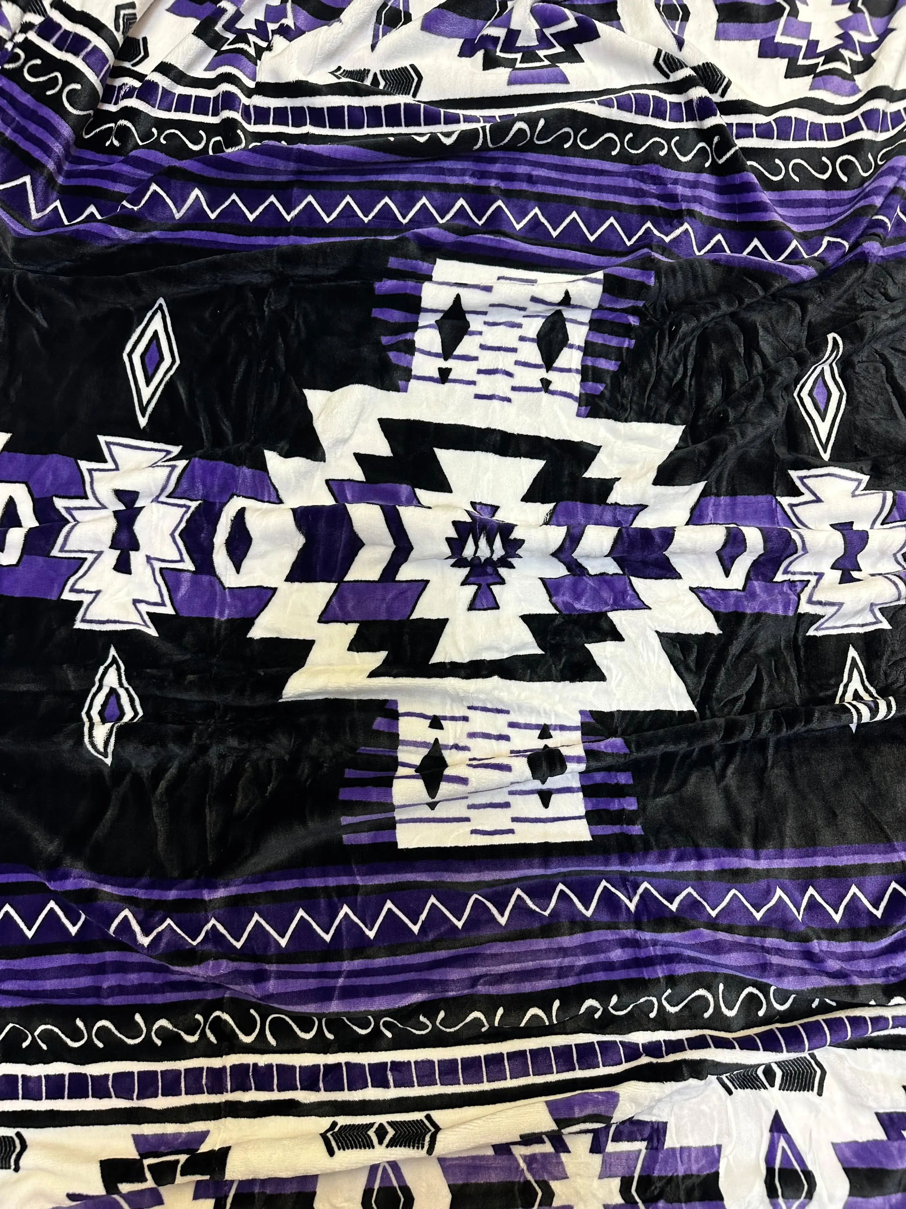 Purple Southwestern Pattern Oversized Blanket 82"x90"