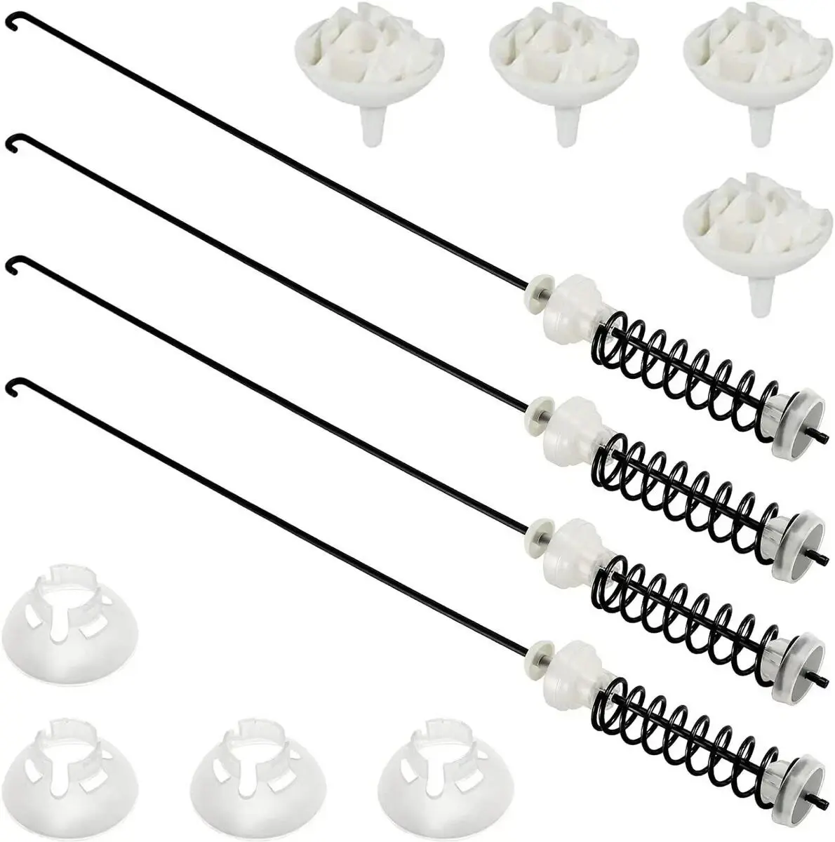 High-Quality W10780048 Washer Shock Absorber Suspension Rod Kit for Kenmore & Whirlpool Reduces Vibration Noise Stabilizes Drum Easy Install
