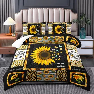 Bedding - King, Comforter, Bedding Sets for Girls & Boys - Boho, Style, Yellow Pattern