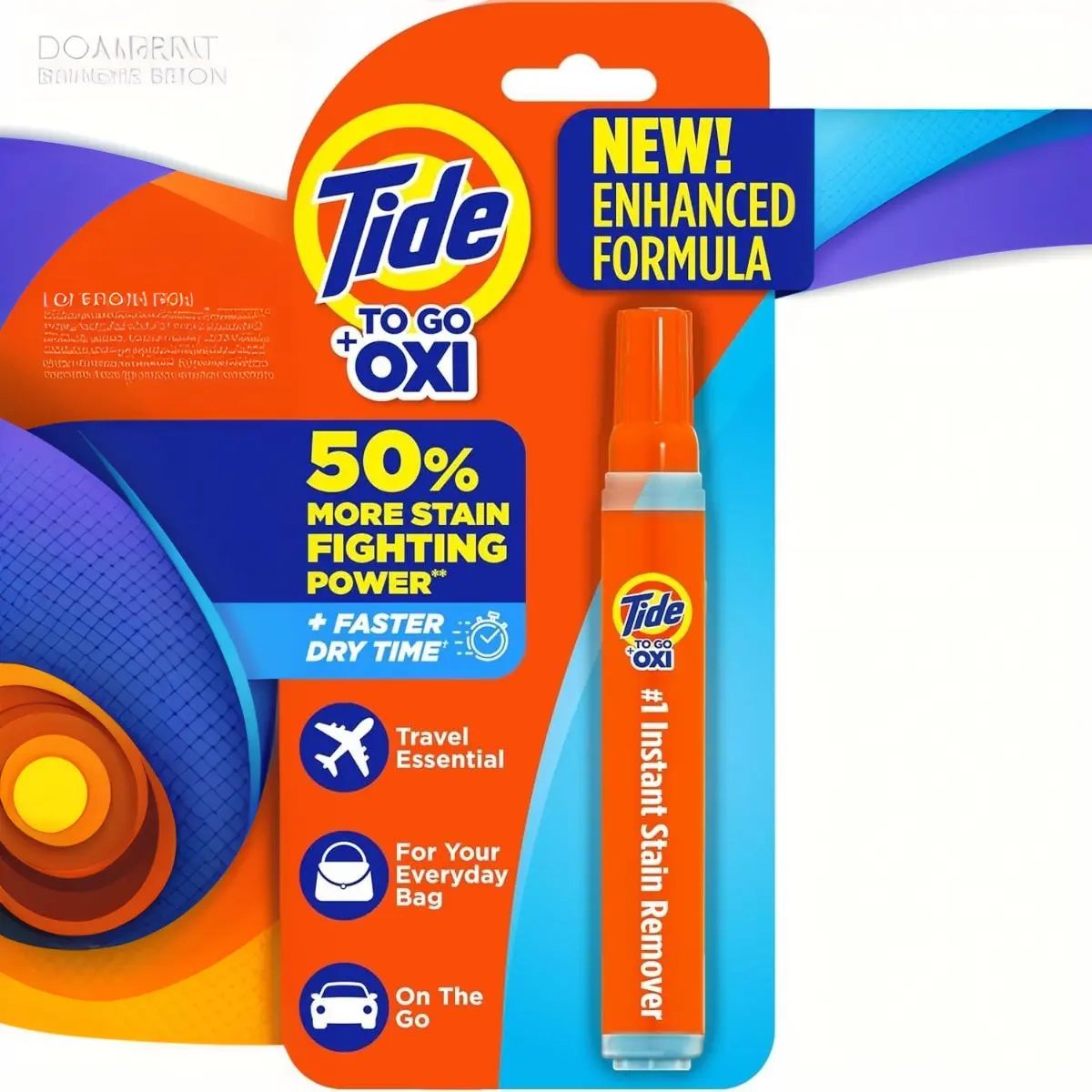 Tide Household To-Go Clothing Stain Remover Pen - Pocket-Sized Powerful Cleaner, Instant Spot Eliminator, Travel-Friendly, 1 Count