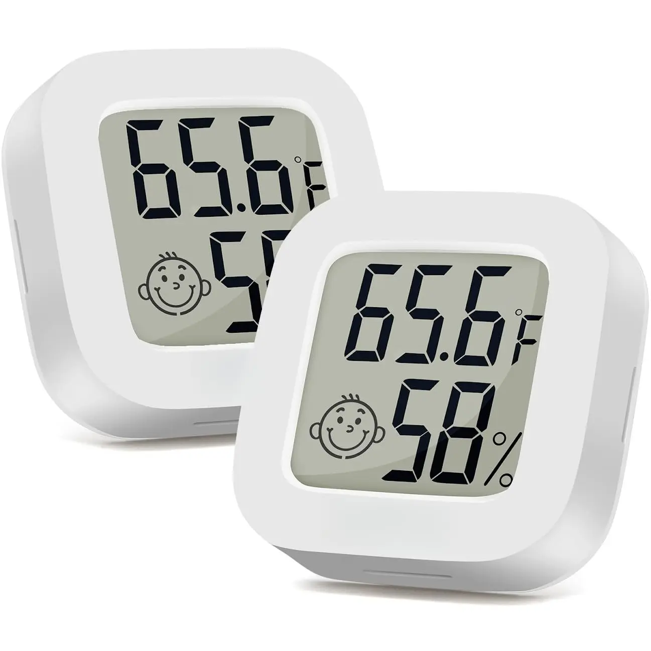 Indoor  2Pack, Humidity Gauge Meter Digital Hygrometer Room  for Home, Hight Accurate Temperature and Humidity  for Greenhouse, Reptile, Humidors, Cellar, Office
