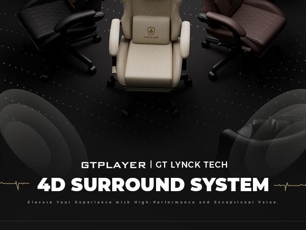 GTPLAYER Gaming Chair with 5.1 Compatible Bluetooth Speakers, High Back Ergonomic Design, 150° Maximum Inclination, PU Leather, Assembly Required GTPLAYER Gaming Chair with 5.1 Compatible Bluetooth Speakers, High Back Ergonomic Design, 150° Maximum Inclination, PU Leather, Assembly Required