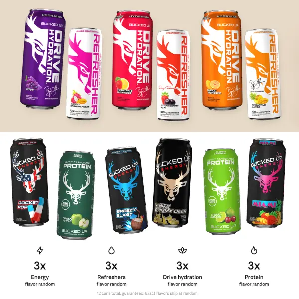 Bucked Up Ultimate Drink Sample Pack - 12 Pack