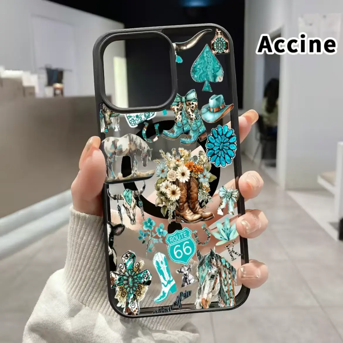 Aesthetic Cowboy Cactus Caper MagSafe Fit Smartphone Case - Precise, Shockproof Acrylic Back, Flexible Edge TPU, Ultra-Thin Drop-Proof Thin Frame Cover, Phone Accessory for iPhone 11/12/13/14/15/16/17 Pro Max Plus, Boys' Gift