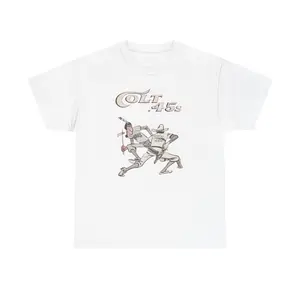 Vintage Colt .45s Unisex Heavy Cotton Tee, Casual Wear, Graphic T-Shirt, Retro Apparel, Gift for Sports Fans, Vintage Style