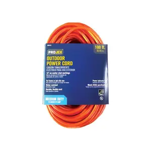 Projex 3504412 Indoor & Outdoor 100 ft. Orange Extension Cord Projex 3504412 Indoor & Outdoor 100 ft. Orange Extension Cord