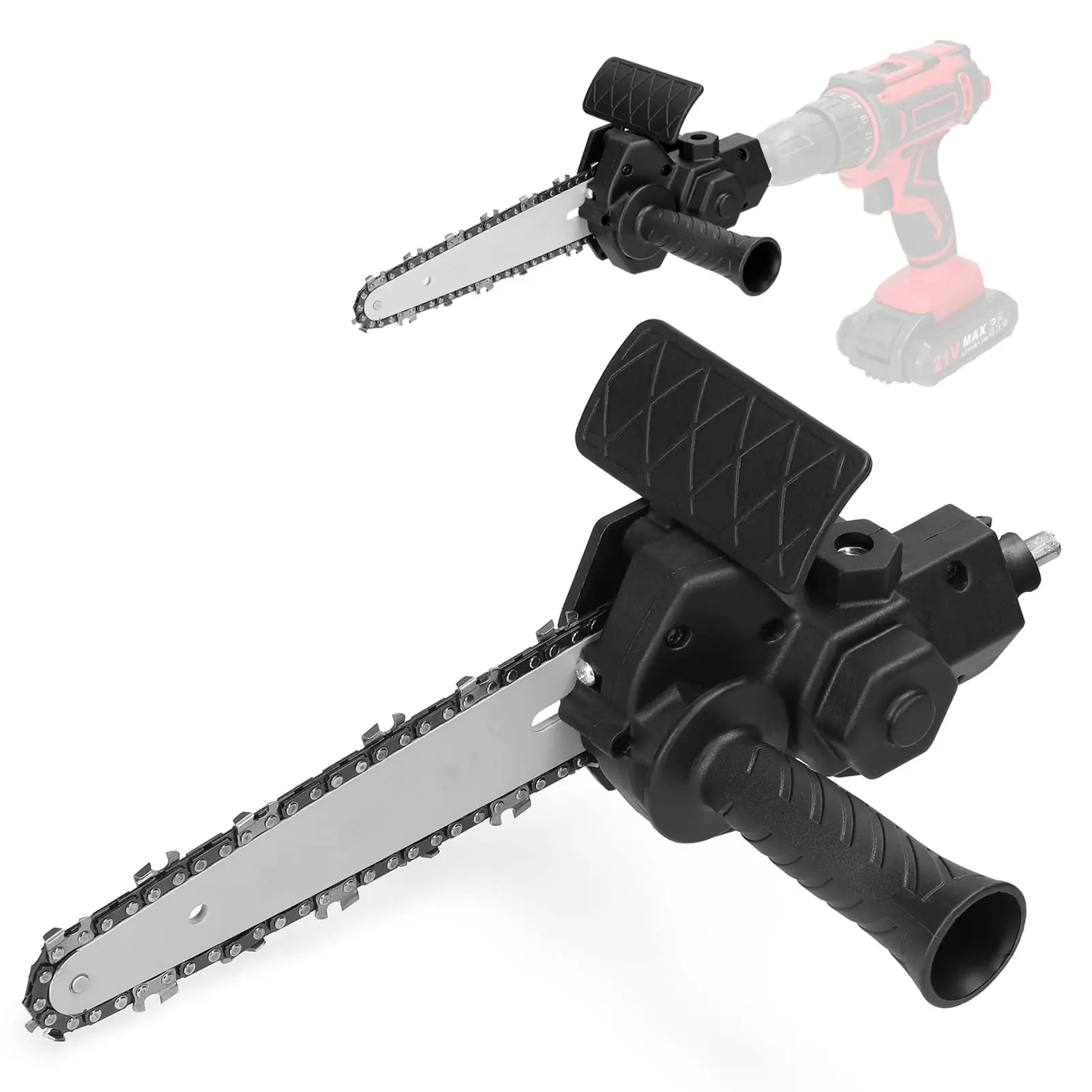 6 Inch Electric Drill Modified To Electric Chainsaw Tool Attachment Electric Chainsaws Accessory Practical Modification Tool Set Woodworking Cutting Tool