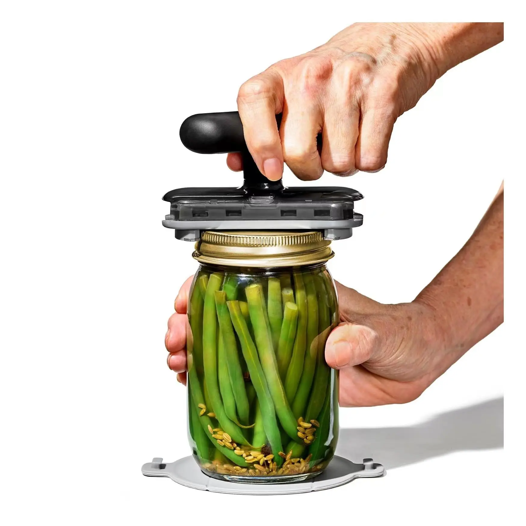 1pc Adjustable Kitchen and - Design, Comfortable Handle, Multifunctional for Household Use Containers, Reliable Tool for Hassle-Free creative coke shield gripper game family stainless steel metal automatic outdoor gathering various size colorful drink