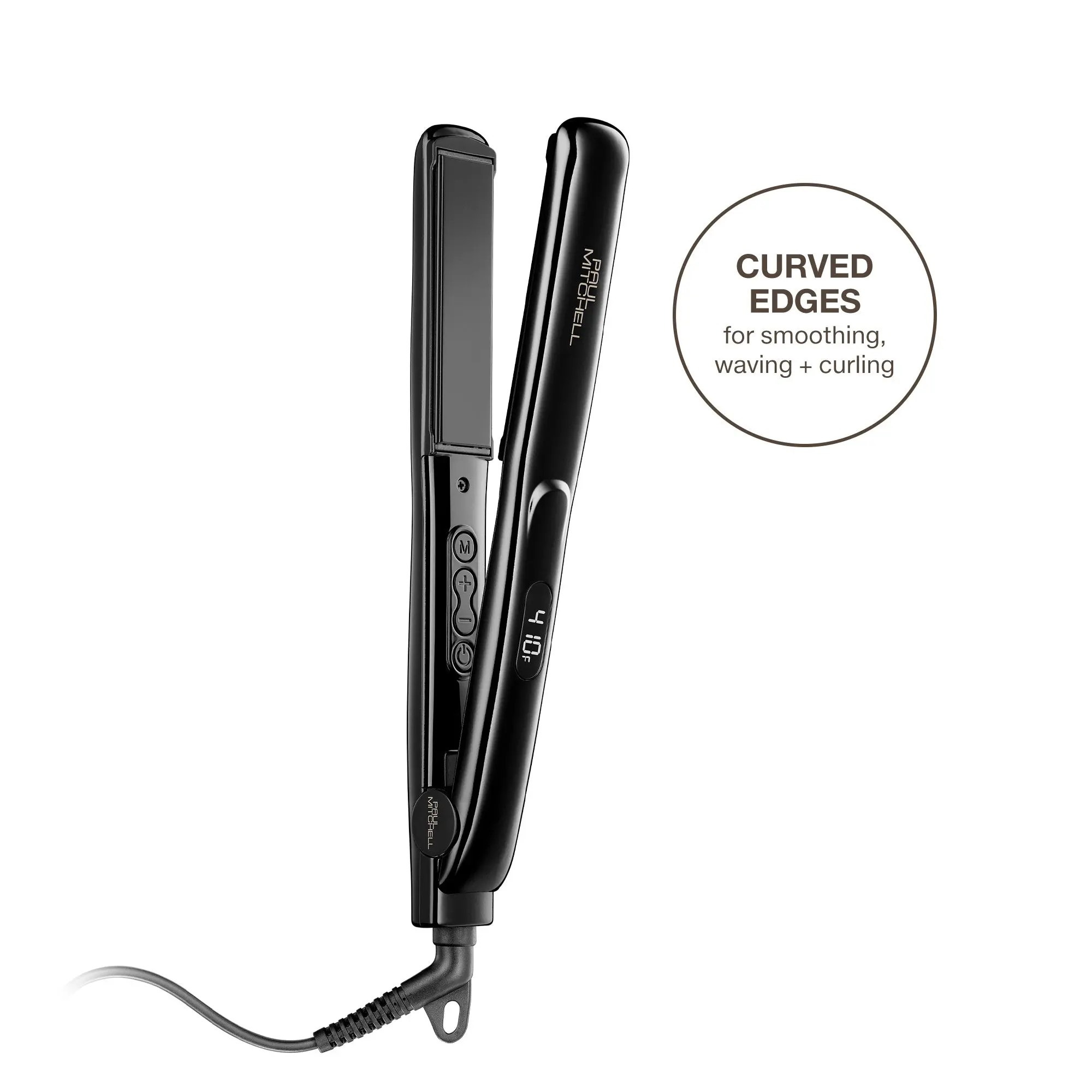 Paul Mitchell Style+ CeraShine Flat Iron, 1" Ceramic Hair Straightener for Smooth, Silky Straight Hair, Flat Iron Waves & Curls, Create Beautiful Curls, Hair Transformation