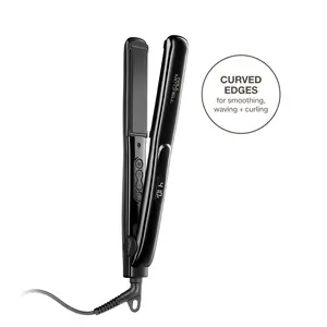 Paul Mitchell Style+ 1" Ceramic Flat Iron - Plug-Powered Hair Tool with Curved Edges, Effortless Glide, Consistent Results, Smooth Straightening & Beautiful Curl-Creating Capabilities, Manufacturer Warranty