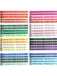 40 Pcs WWJD Braided Wristbands, What Would Jesus Do Woven Bracelet, Religious Christian Fundraising Accessories