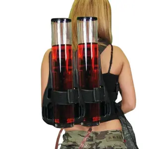 6L Insulated Beverage Backpack with 3L Dual Tanks, Dual Drink Dispenser, Shot Pump Gun, Stylish Flasks, Bar Beer Machine & Cocktail Maker for Club Parties, PUB Use (Kitchenware & Bar Utensils)