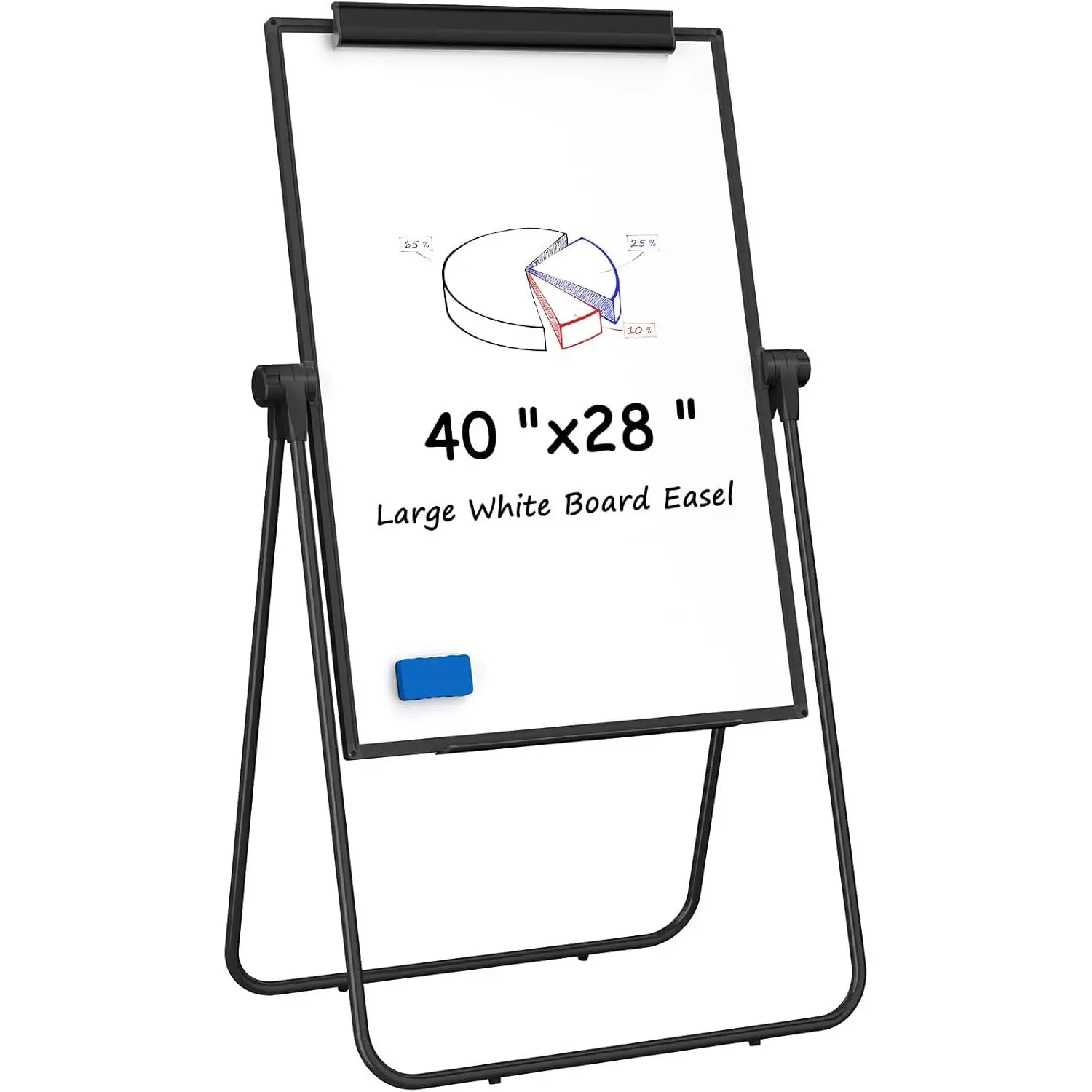 MaxGear Large White Board Easel Stand, 40" x 28" Double Sided Dry Erase Board with Stand, Height Adjustable and 360 Degree Rotation Classroom Easel for Home & Office Flip Chart Stand