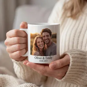 Personalised Photo Mug with Text | Custom Picture Coffee Mug Gift for Her | Printed Photo Cup | Unique Birthday Gift Idea