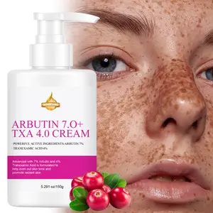 Arbutin Essence Moisturizing Cream, Brightening Moisturizer 150g, Lightweight hydration with fast-absorbing texture, Formulated with Tranexamic Acid for brightening, Ideal for oily skin, summer use
