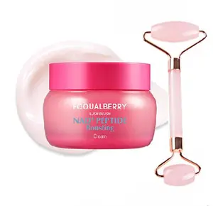 (Free Gift: Facial Massage Stick) EQQUALBERRY NAD+Peptide Power Cream -I Formulated with 5% NAD+ & 13Peptides | Anti-Aging & Repair Cream for Face & Body IFirming & Lifting Pink Neck Cream (1.69 fl. oz / 50ml)