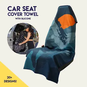 Sasquatch Habitat Car Seat Cover Towel - Silicone-Lined Hood Universal Fit Car Seat Cover Towel for Sweat Protection