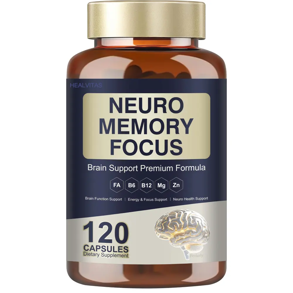 Nootropic Supplement with Alpha GPC L Tyrosine Ginkgo Biloba Bacopa Monnieri 120 Capsules Gluten Free