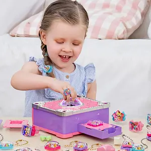 3D Magic Box DIY Sticker & Jewelry Making Kit, Multifunctional Craft Set for Kids & Teens, Includes Ring/pendant/bracelet Materials