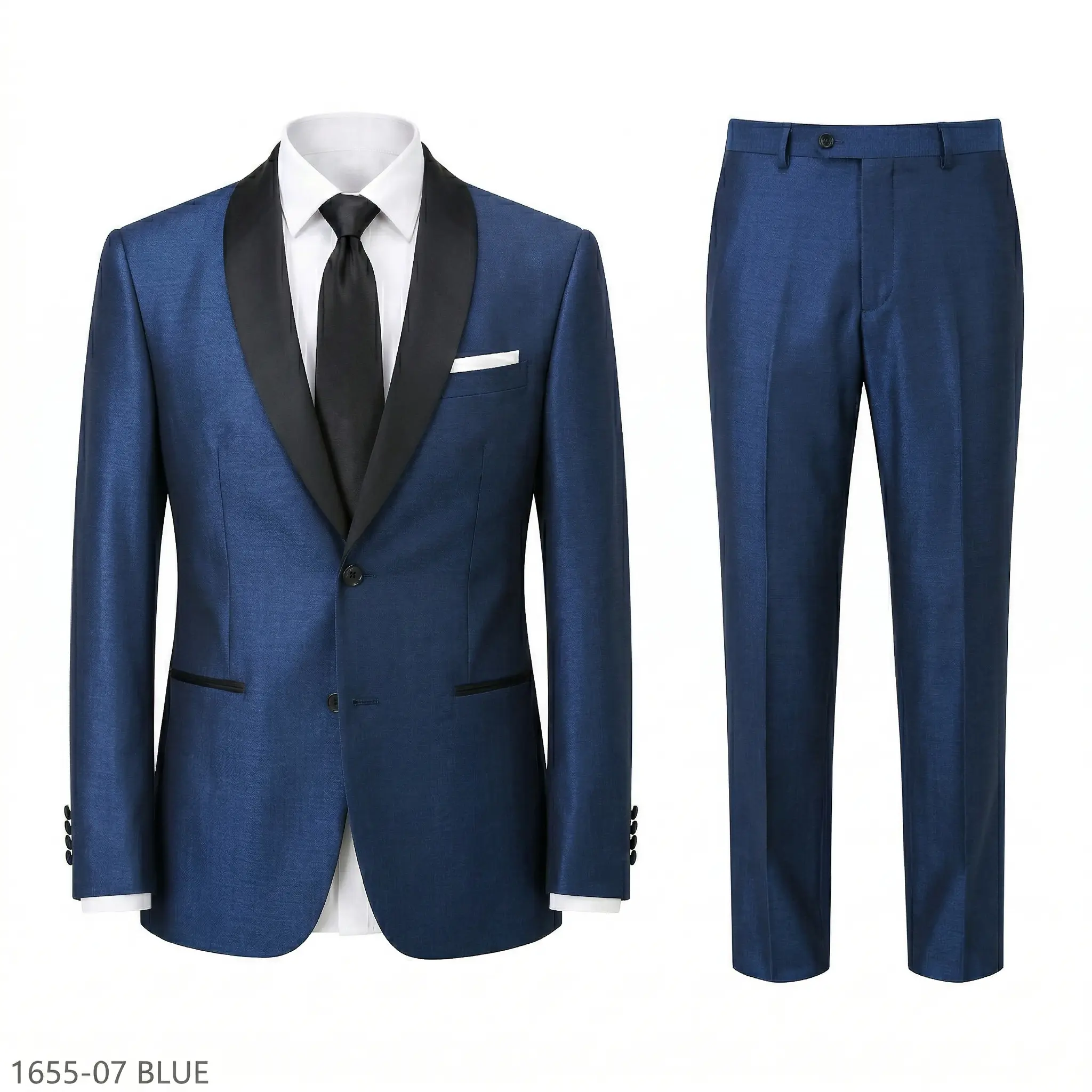 Men's Solid Color Formal Suit Two-Piece Set – Single-Breasted Shawl Collar Blazer & Dress Pants for Weddings, Business, Parties, and Formal Events | Elegant Classic Menswear