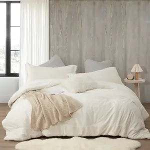 Ribbed - Coma Inducer Oversized Comforter Set - Ivory Almond