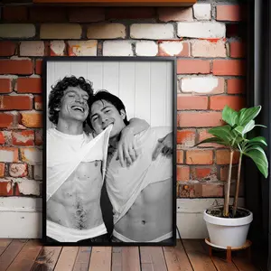 Black and White Connor Storrie-Ilya Rozanov Hollanov Heated Rivalry Hockey Romance Couple Paper Poster, Artistic Classic Print, Enemies-to-Lovers Fan Gift, Wall Decoration Home Supply