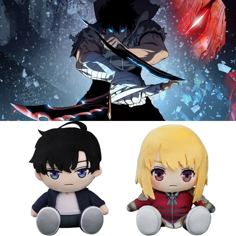 20cm Anime Solo Leveling Plush Doll Toy Sung Jin-Woo Cha Hae-In Soft Plushie Stuffed Idol Fans Birthday Christiams Cute Gifts