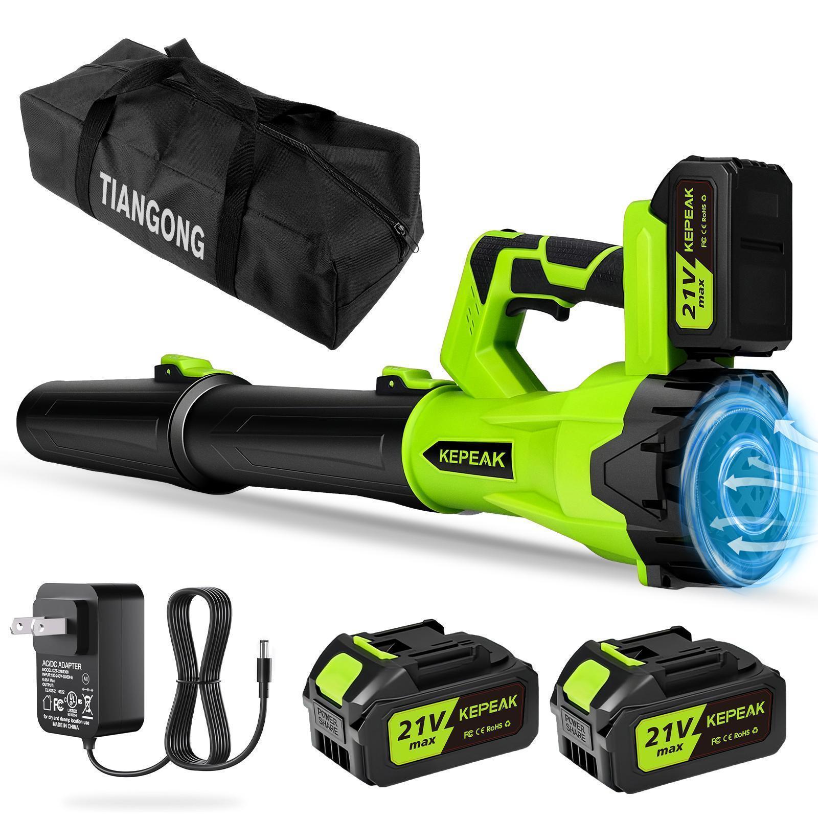 Turbo Jet Blower,Leaf Blower, Violent Turbo Fan, Pure Copper Motor,Car Drying After Wash,Cordless Leaf Blower Brushless Motor, 10-Cell 1300mAh Dual Battery Powered Electric Blower with Nylon Collection Bag,for Valentine’s Day Gift