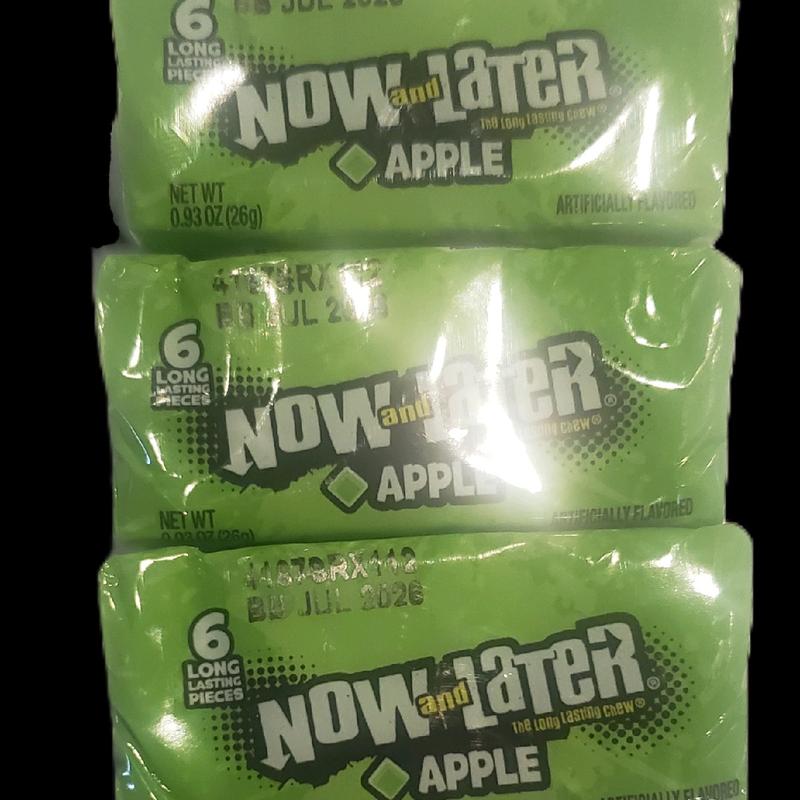 Now and Later Candy Variety Pack of 27 - 3 of each flavor Fruity Chewy Mixed Flavors Sweet Snack Strawberry Apple Watermelon Grape Pineapple Tropical Cherry