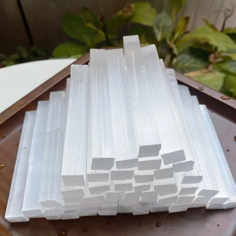 Natural Selenite Stone Stick, 4-6-10-Inch Raw Stone Crystal, Large Selenite Crystal Stick, Suitable for Spiritual Practice, Witchcraft Supplies, Selenite Wand Crystal, Natural Crystal Decoration
