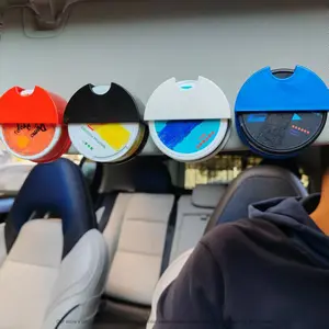 UPGRADED Car Visor Dip Can Holder |   Stronger ABS, Bigger Fit, Sleek Finish ,Durable Holder for Round Can & Nicotine Pouch, Quick Access & Tool-Free Mount |   For ZYN, VELO, ZONE, PABLO, KILLA, FOX & All Major Dip Can Brands