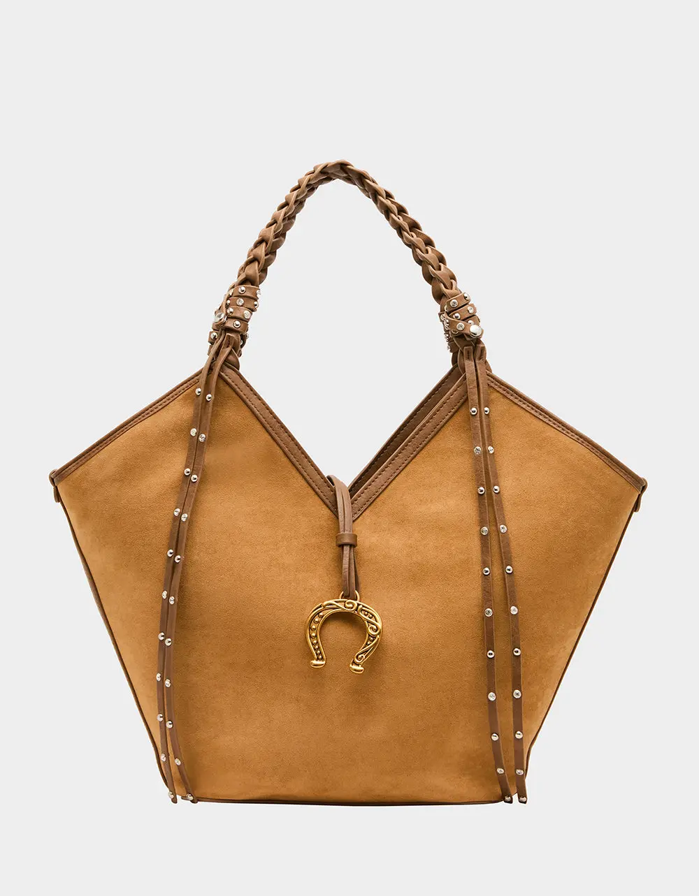 SUEDE TULIP TOTE TAN