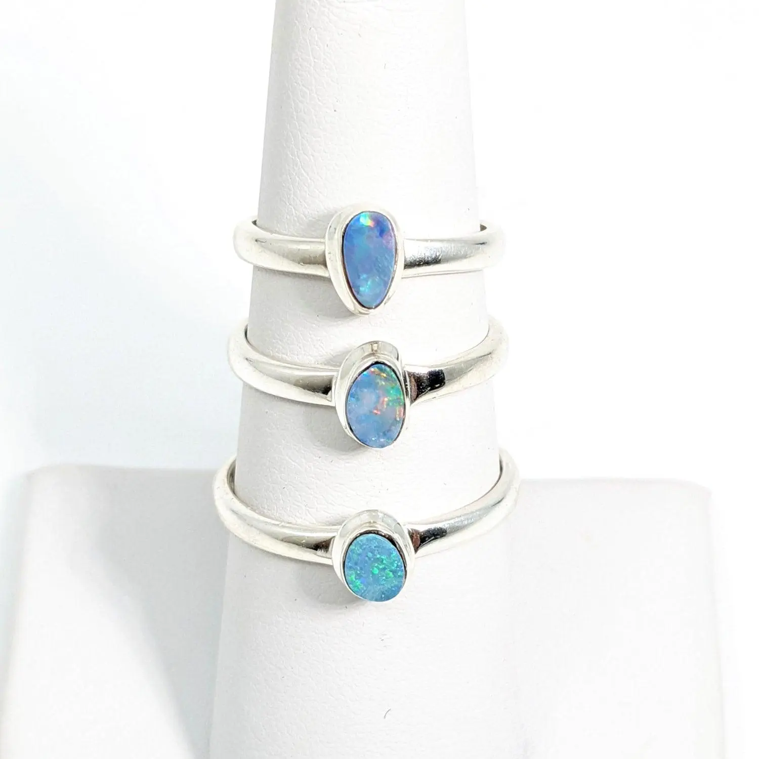 Australian Opal Sterling Silver Ring, You Pick Size #SK8530