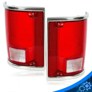 Tail Lights Taillamps w/chrome Bezel Pair For 73-91 Chevrolet C10 K10 GMC Sierra