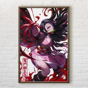 Kimetsu no Yaiba Poster, Anime Poster, Manga Poster, Tanjiro Kamado, Nezuko Kamado, Tomioka Giyu Decor Photo