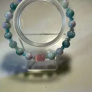 Jade stones, Jade spacers with Selenite Bangle