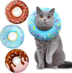 Cat Cone Collar Soft, Cat Donut Collar, Adjustable Cat Surgery Collar for Wound Healing, Collars are Suitable for Cats, Kittens, Puppies, Puppies After Surgery