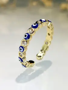 Demon Eye Ring, Open Adjustable Vintage Unique Finger Ring, Copper Jewelry for Men and Women, Casual All Seasons Accessory