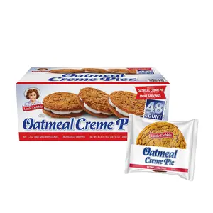 Little Debbie Oatmeal Creme Pies, 1.3 oz Individually Wrapped (48 Count) – Soft Oatmeal Sandwich Cookies with Sweet Creme Filling, Classic Snack Cakes, Lunchbox Treats
