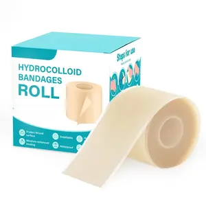 Hydrocolloid Roll for Wound Care- (196"x1.96"-5M) Extra Thin Hydrocolloid Dressing, Waterproof and Breathable hydrocolloid Patch Bandages, Self-Adhesive, Cut-to-Size, for Burn Blister Acne Pimples Scrapes
