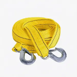 1.5 T Heavy-Duty 4M Offroad Tow Strap, Double-Layer Thickened Vehicle Recovery Winch Rope with Carry Bag for Car, SUV Emergency Traction
