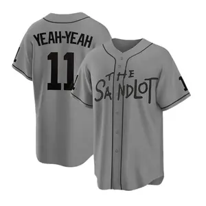 The Sandlot Baseball Jersey, YEAH-YEAH #11 Button Down Short Sleeve, Baseball Jersey for Adult Youth Kid #2