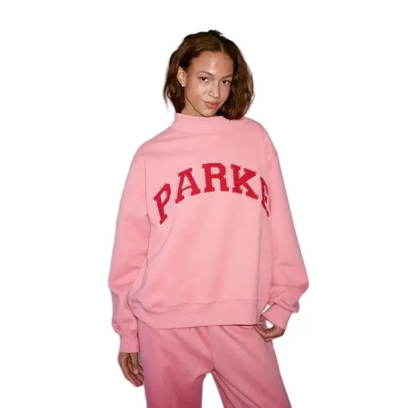 All-match Trend: EXOTIC Letter Print Crewneck Sweatshirt Can be used with raincoat