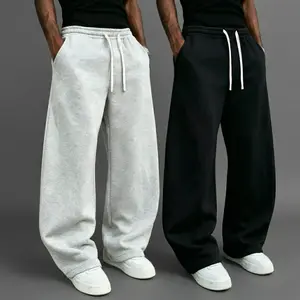 2-Pack  Men's Sweatpants Drawstring Waist Casual Loose Pants Styles Ultra-Soft Wide-Leg Sweatpants | Breathable athletic pants for basketball, running, and gym Menswear